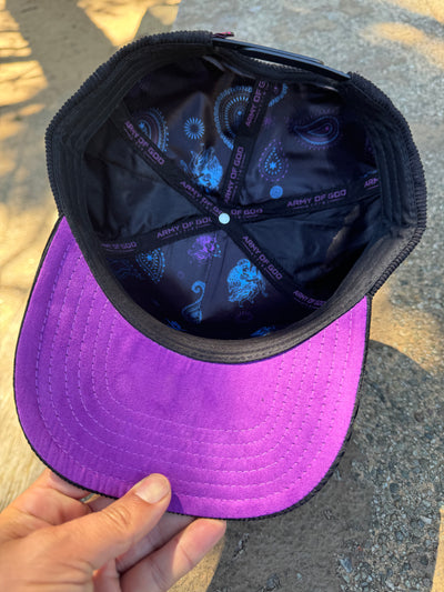 Yeshua LUX Corduroy Hat - Purple & Black