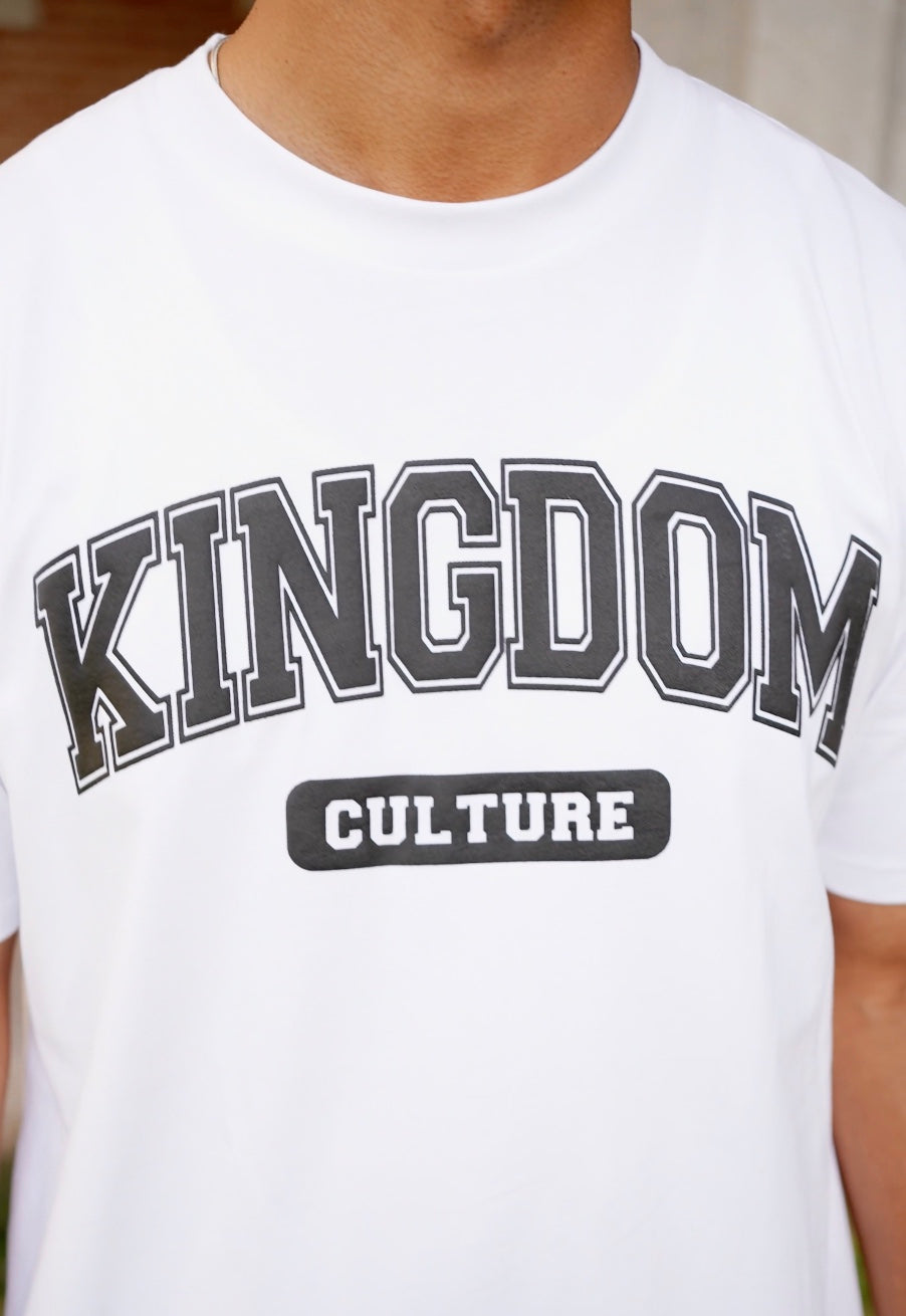 Kingdom Culture Collegiate Tee - White