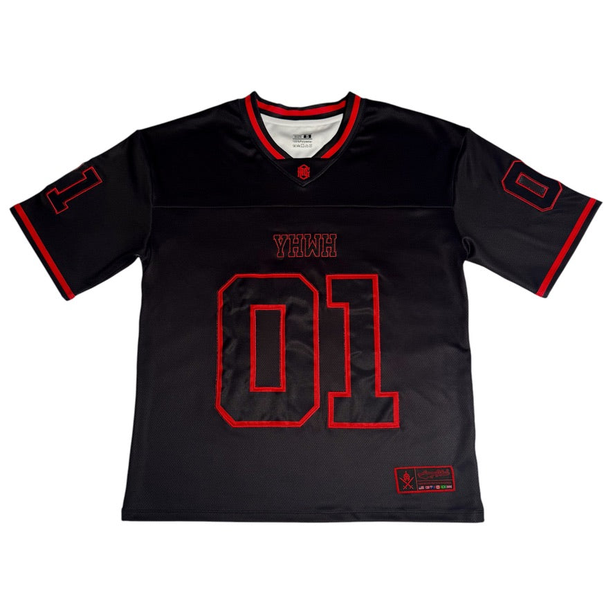 YHWH LUX Jersey - Black + Red