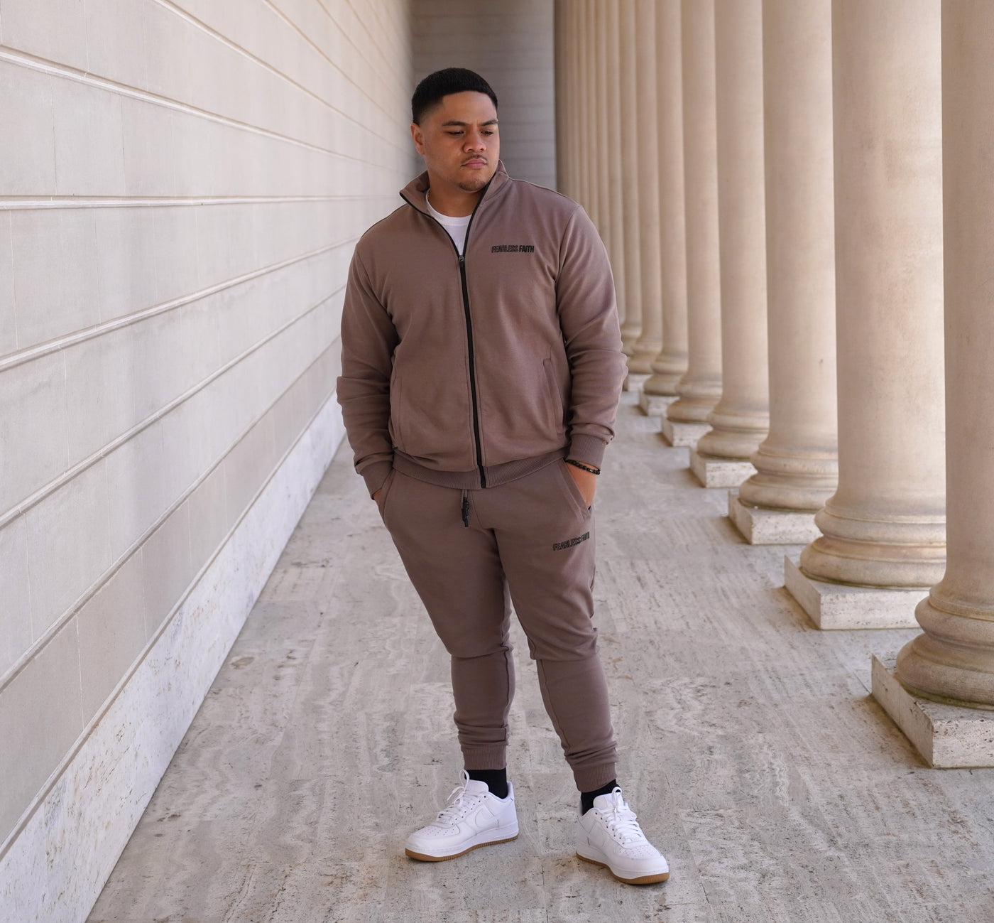 Fearless Faith Tracksuit Pants - Mocha