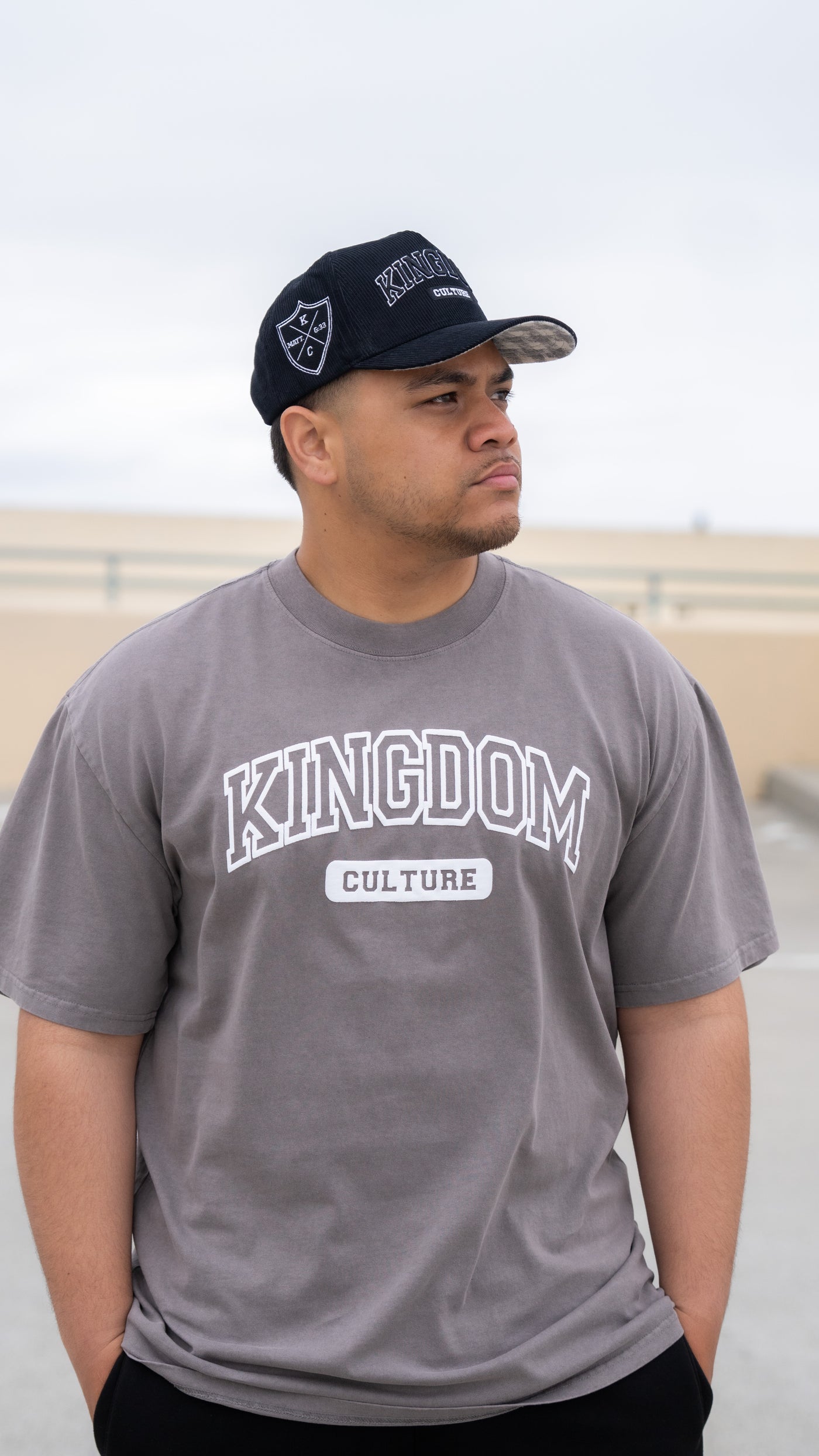 Kingdom Culture Oversized Tee - Faded Grey