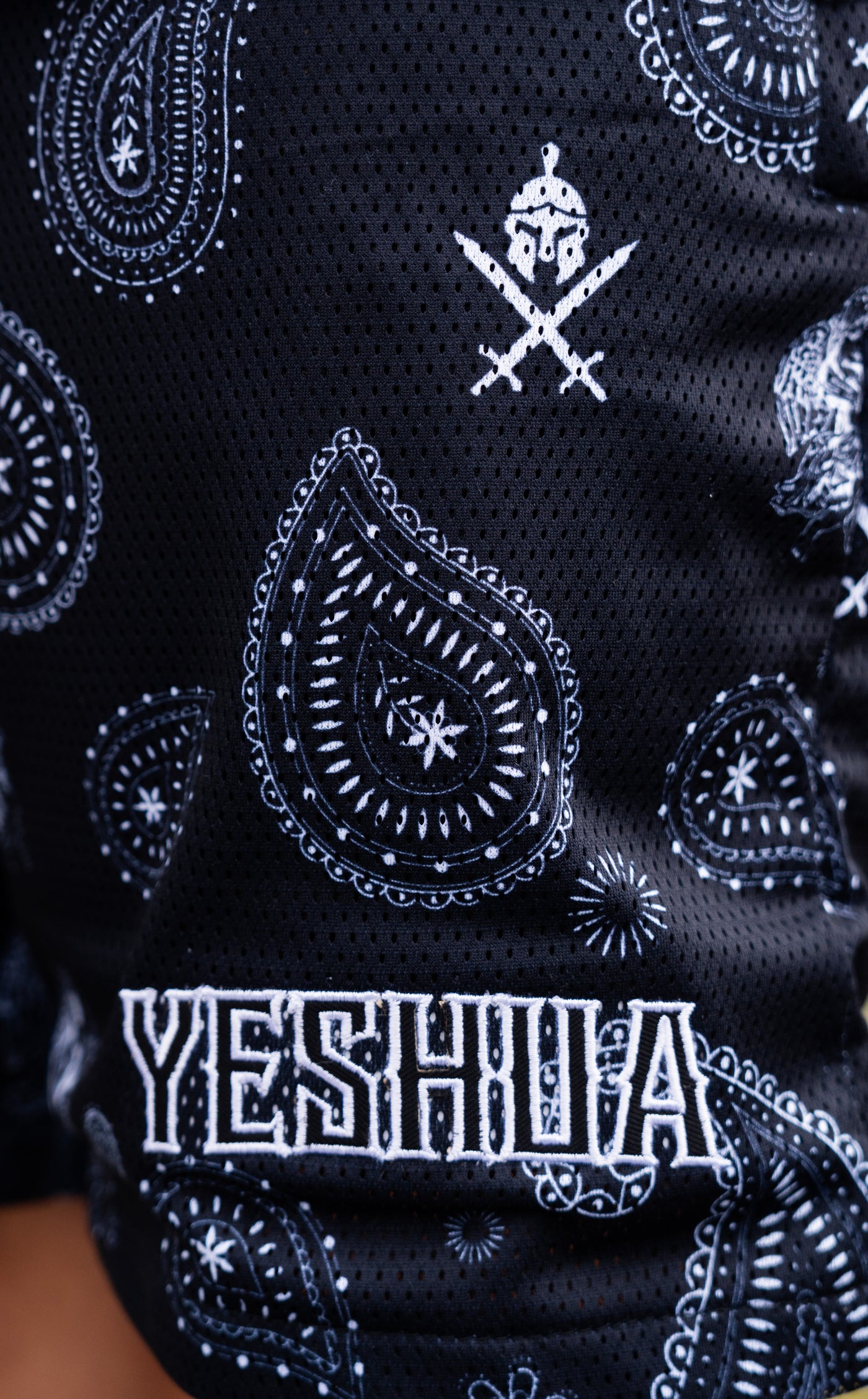 Yeshua Paisley Angel Mesh Shorts