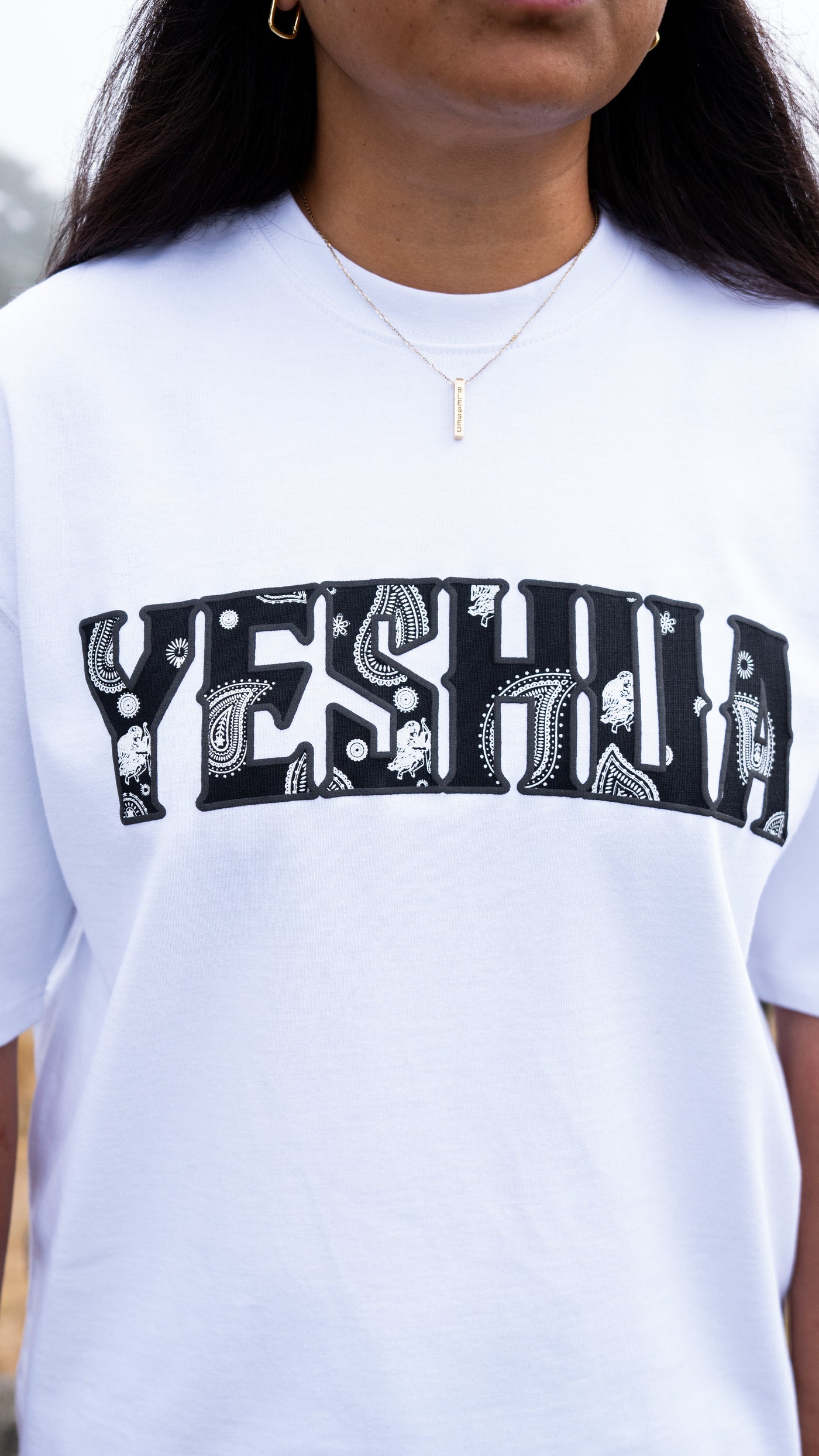 Yeshua Paisley Angel Oversize Tee - White