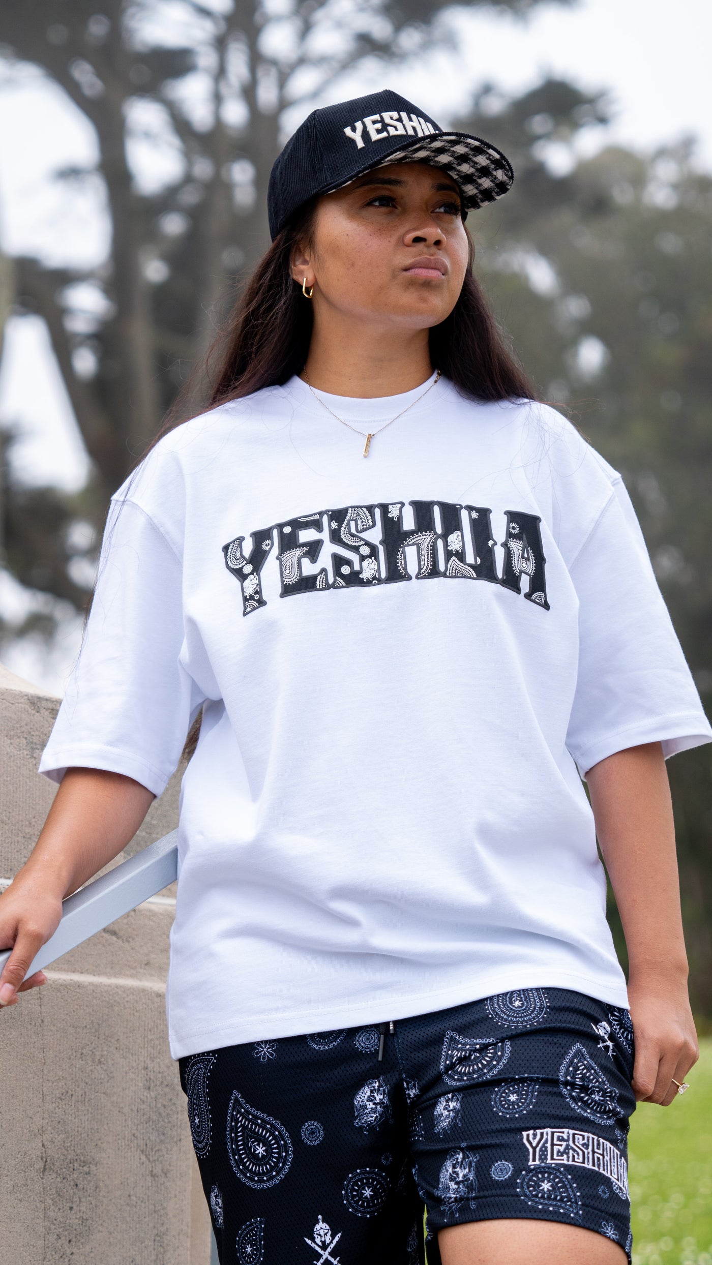 Yeshua Paisley Angel Oversize Tee - White