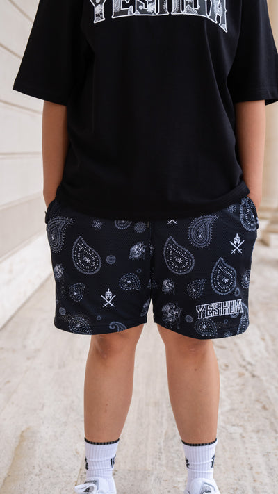 Yeshua Paisley Angel Mesh Shorts