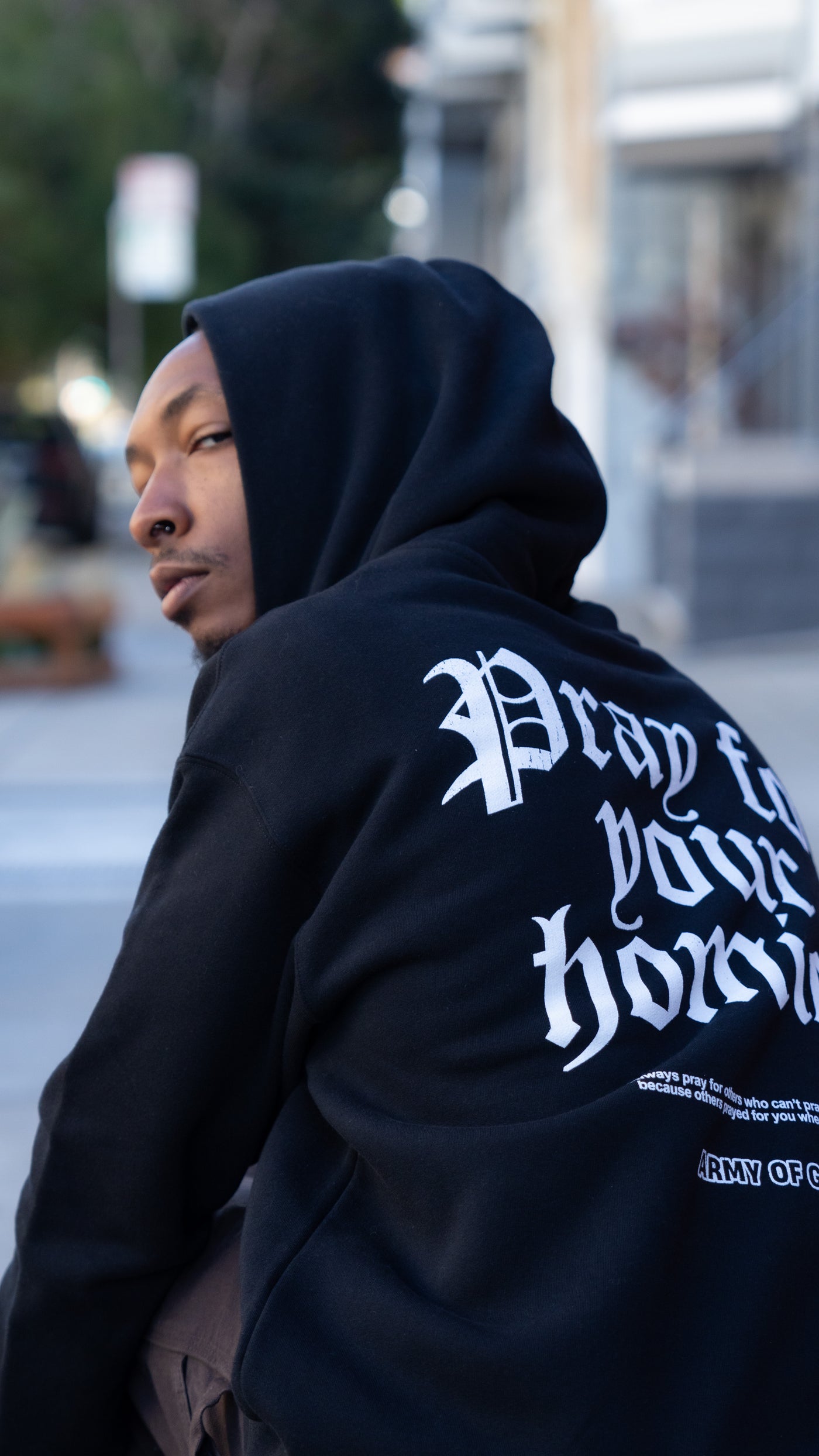 Pray for Your Homies Hoodie - Black