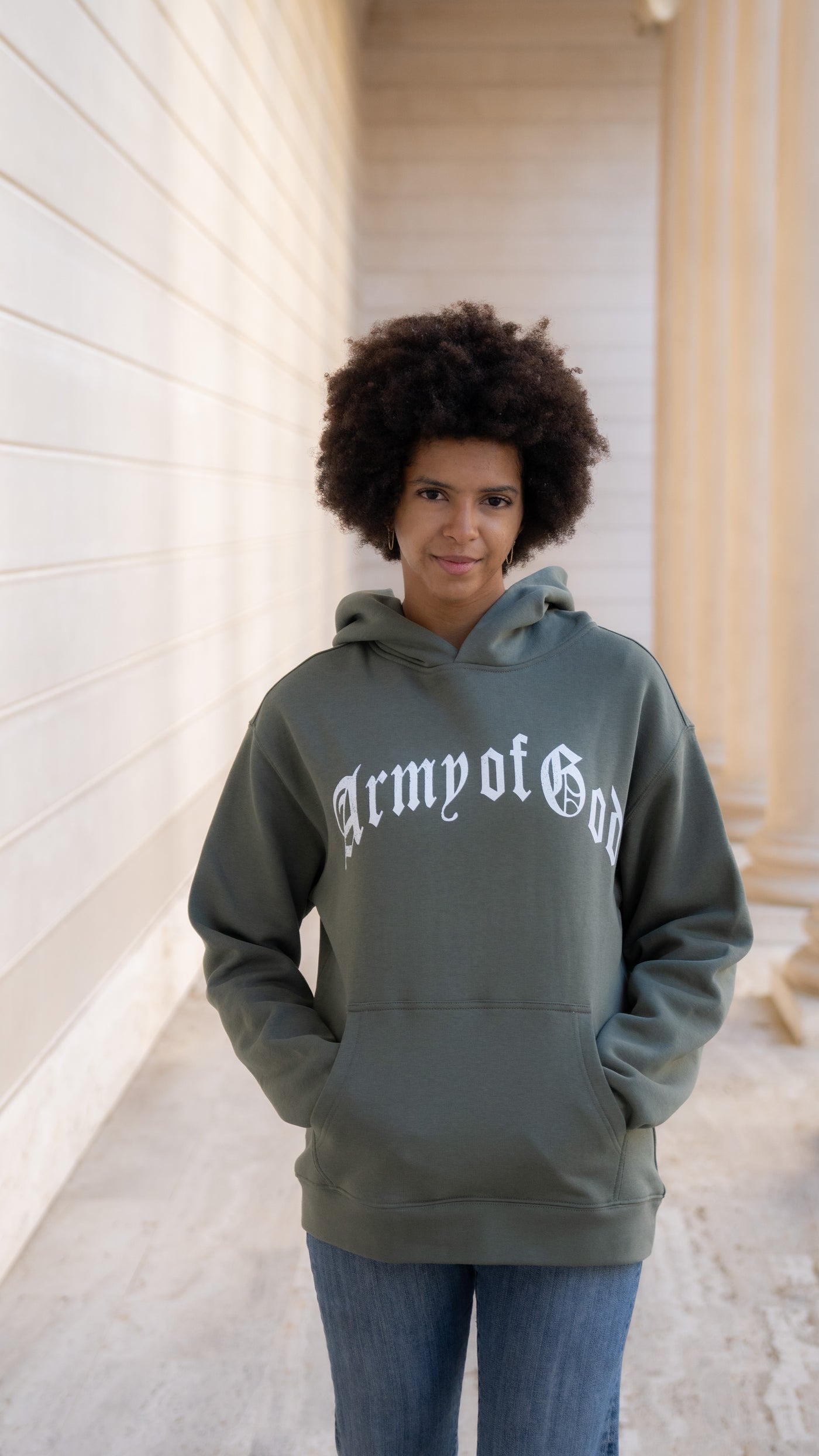 Pray for Your Homies Hoodie - Army Green