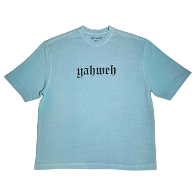 Yahweh Oversized Baby Blue Wash Tee