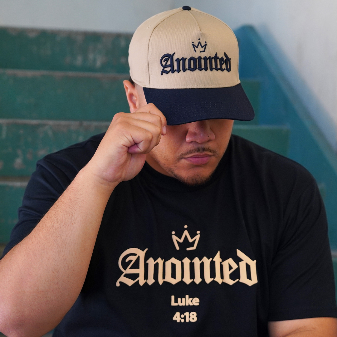 Anointed 2-Toned Snapback - Dark Navy Berry + Biscuit