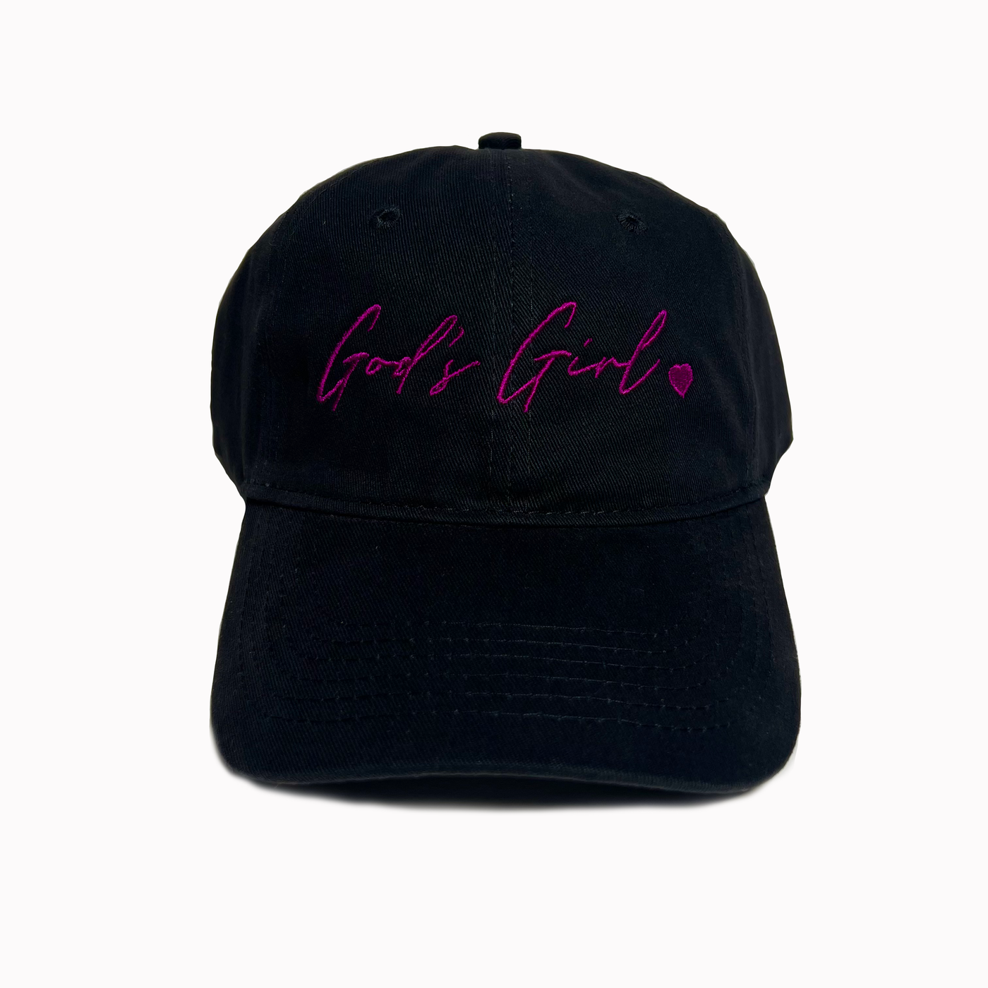 God's Girl Brushed Twill Hat - Black & Purple
