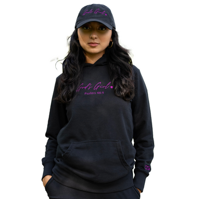 God's Girl Hoodie - Black + Purple