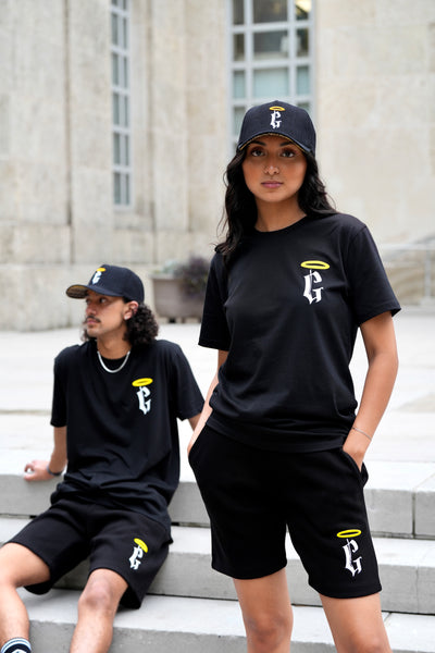 God's Plan Crew Tee Halo Concept - Black + Yellow