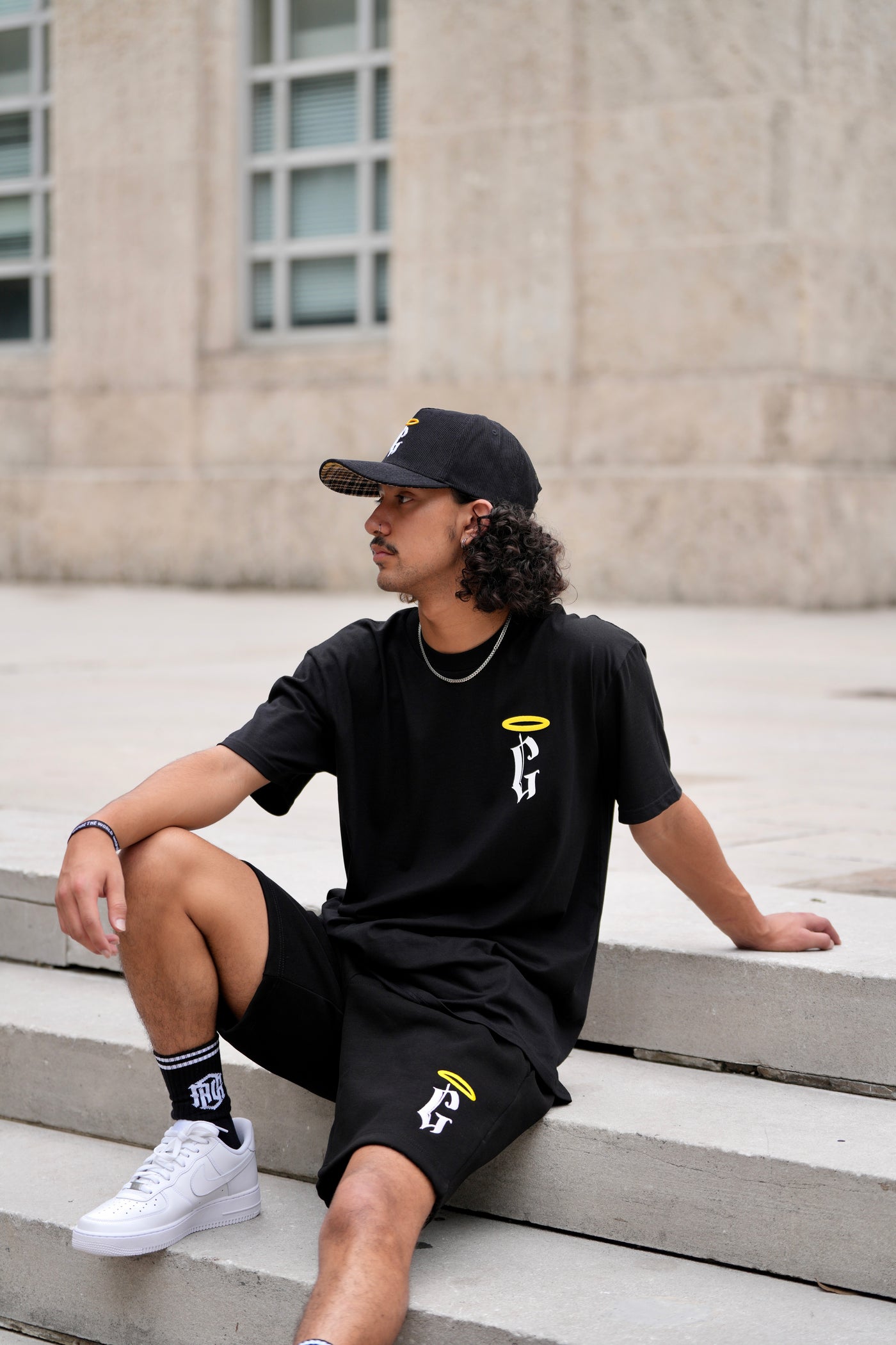 God's Plan Crew Tee Halo Concept - Black + Yellow