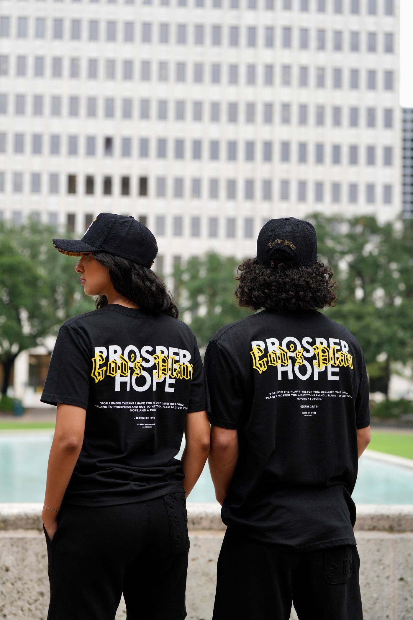 God's Plan Crew Tee Halo Concept - Black + Yellow