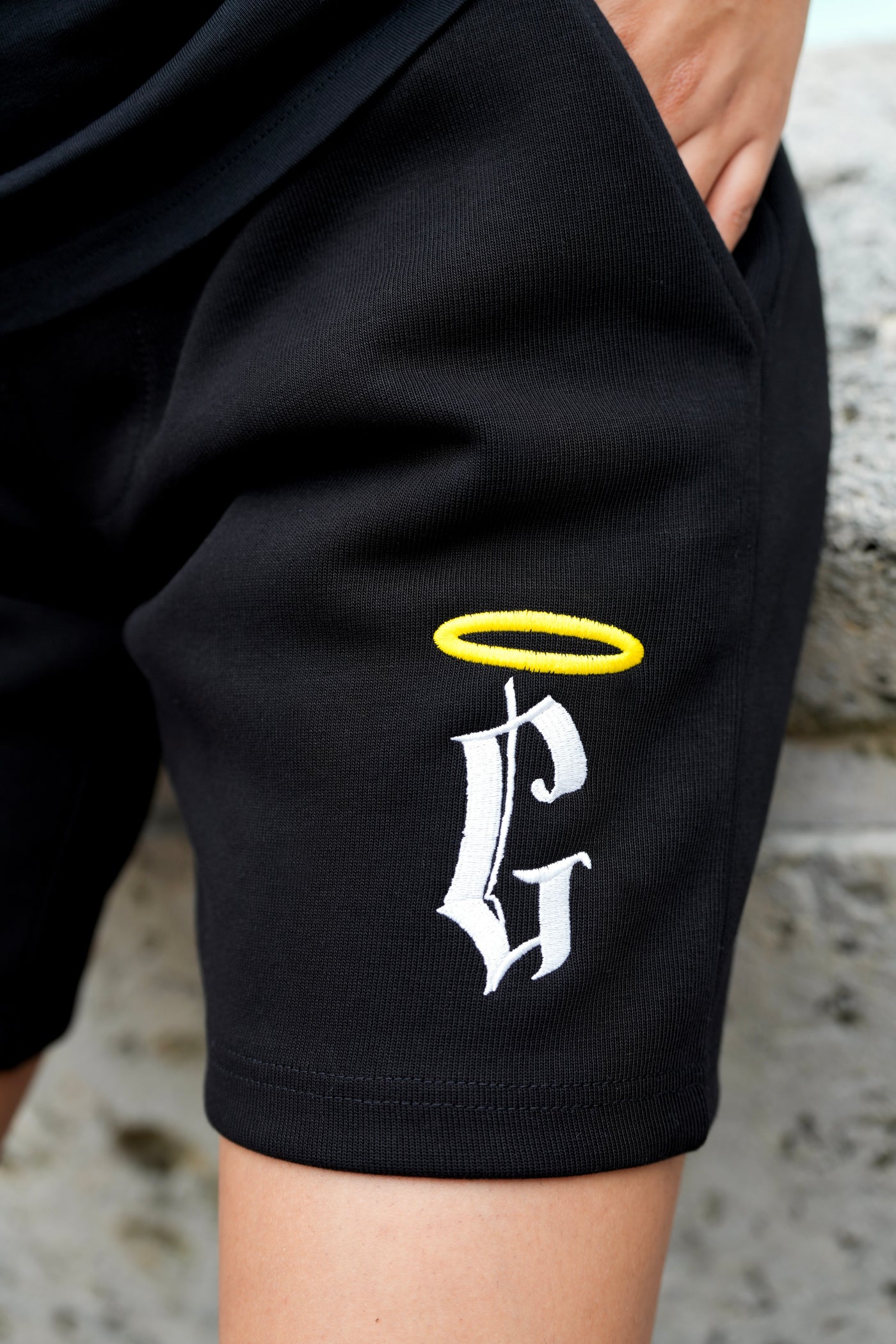 God's Plan LUX Shorts Halo Concept - Black + Yellow