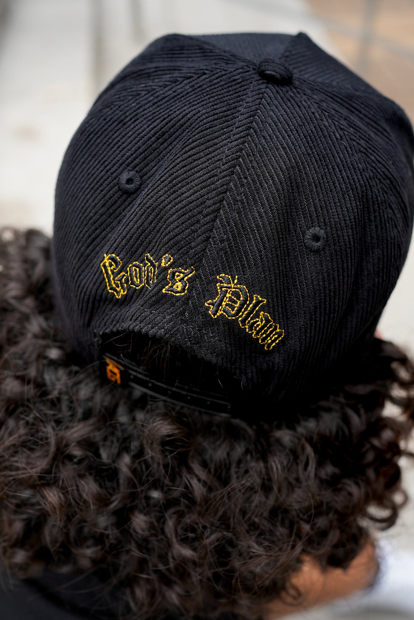 God's Plan Snapback Halo Concept - Black + Yellow