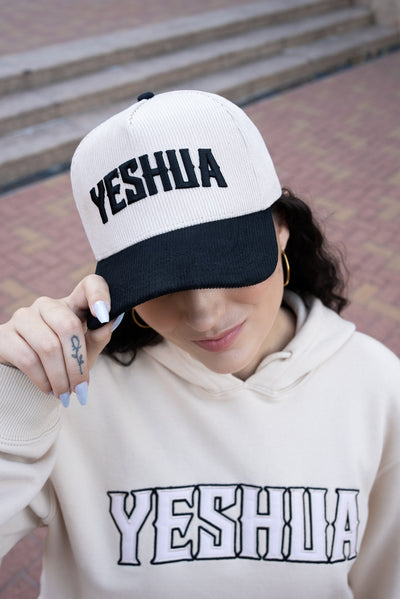 Yeshua LUX Corduroy Hat - Cream & Black