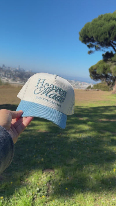 Heaven Made God the Creator LUX Hat - Baby Blue + Cream