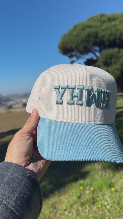 YHWH LUX Hat - Baby Blue + Cream