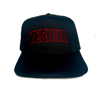 Yeshua Mid-Profile Snapback - Black + Red