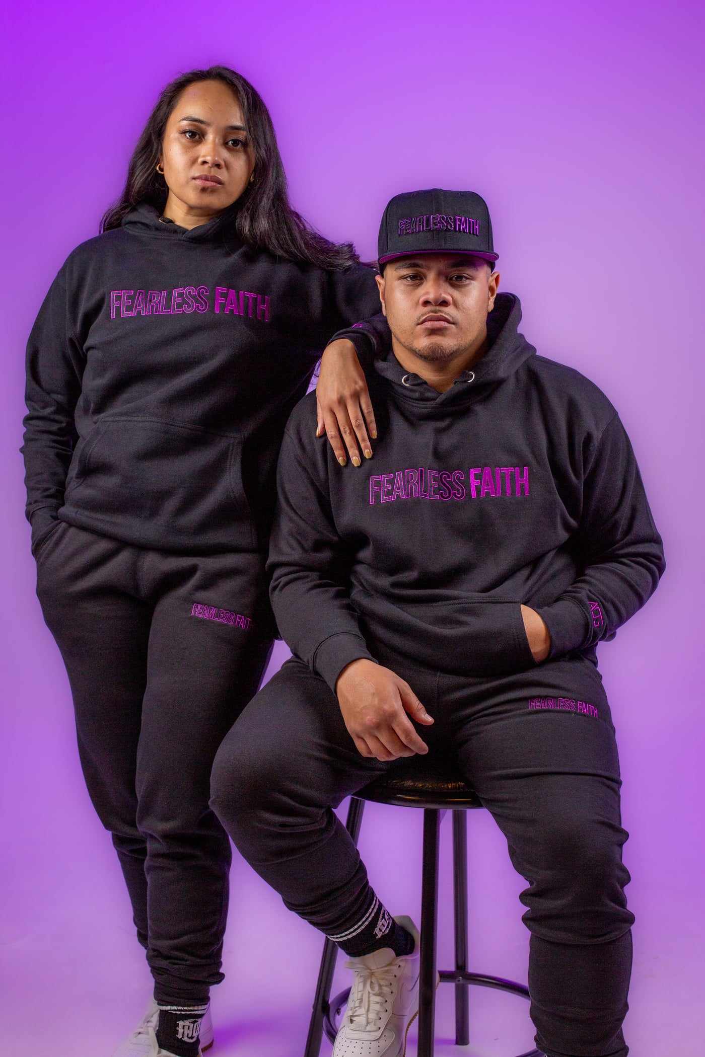 Fearless Faith Snapback - Black & Purple Edition