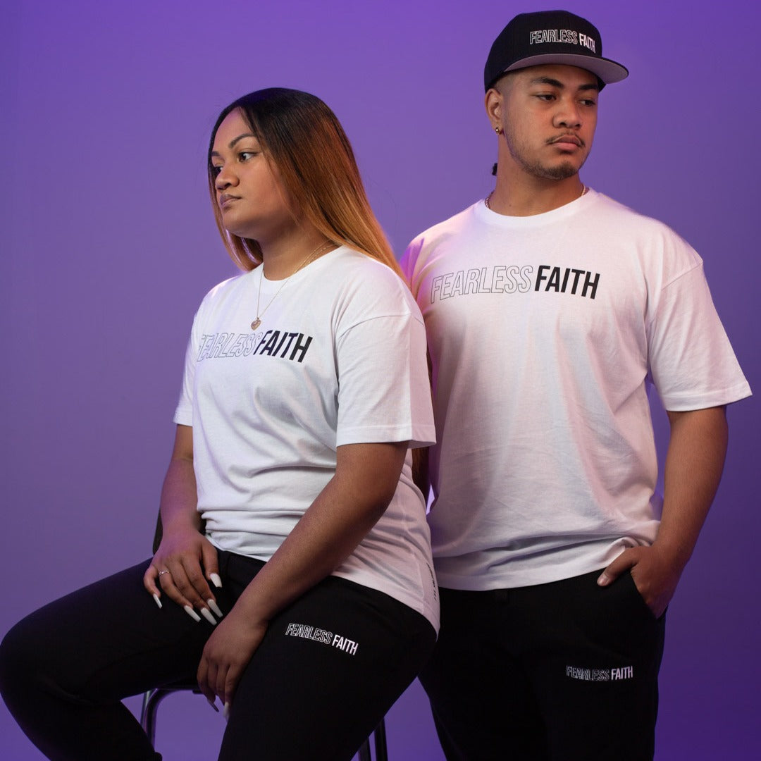 Fearless Faith Crew Tee - White