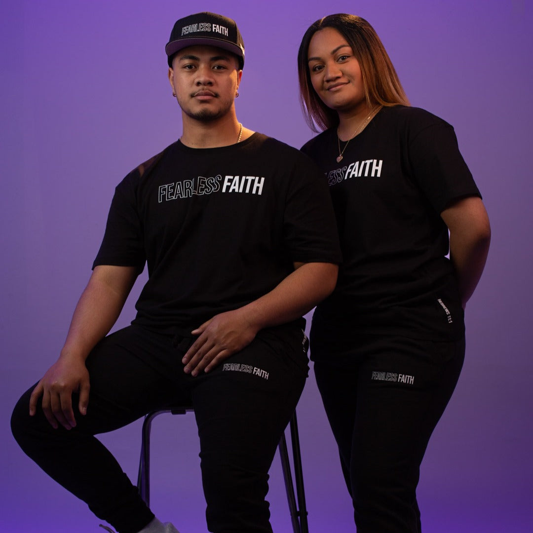Fearless Faith Crew Tee - Black