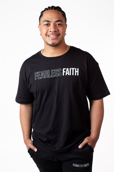 Fearless Faith Crew Tee - Black
