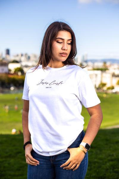 Jesús Cristo Crew Tee - White