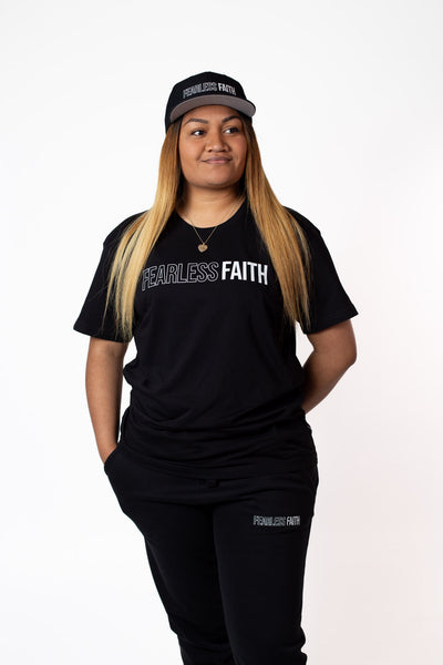 Fearless Faith Crew Tee - Black