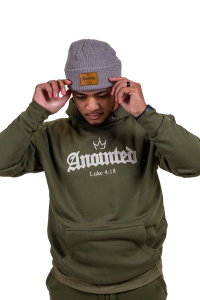 anointed military green hoodie and joggers set by army of god attire