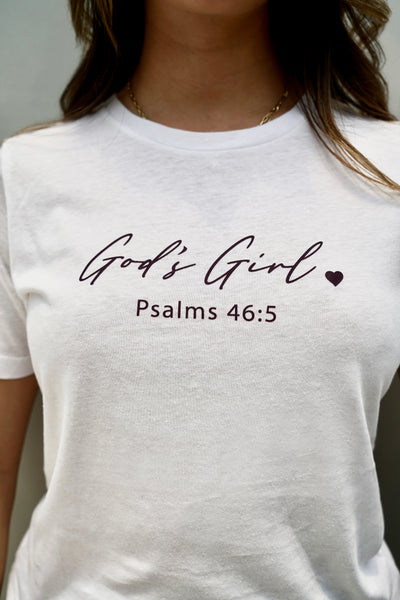 God's Girl Crew Tee - White