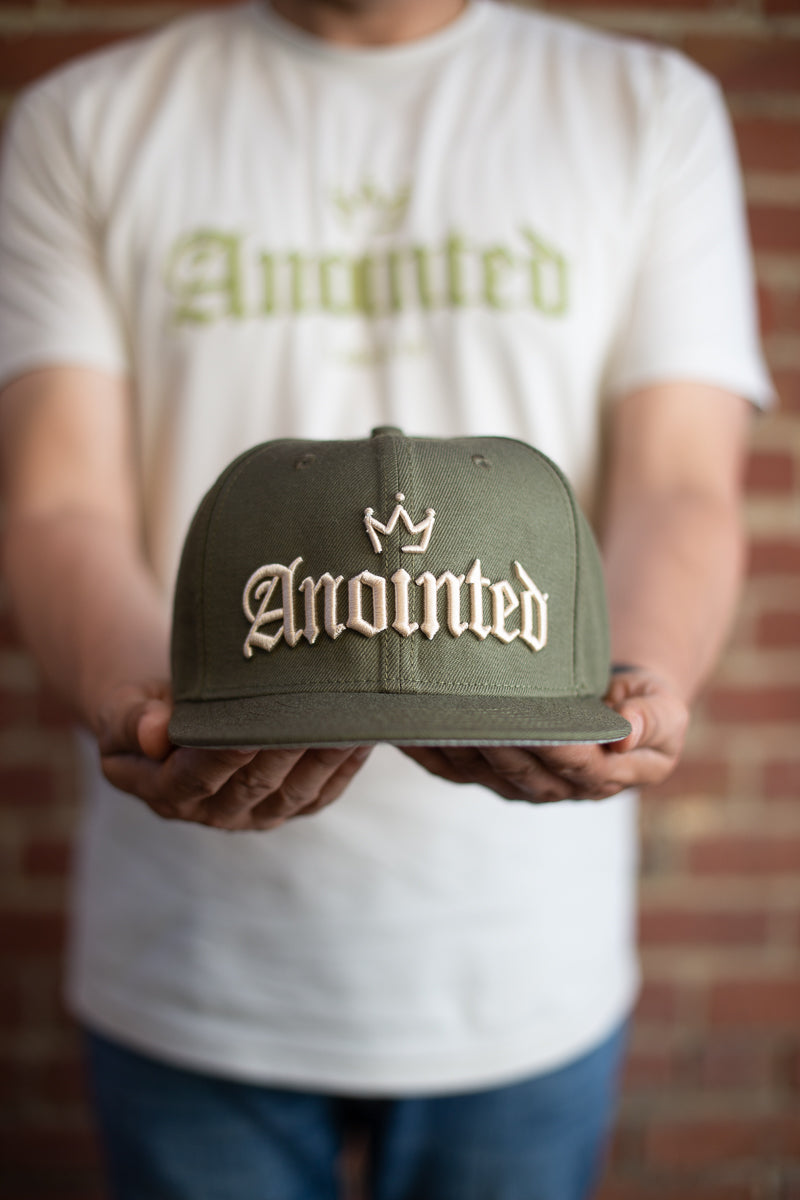 anointed_snapback_hat_military_green_army_of_god_attire