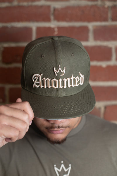 anointed_snapback_hat_military_green_army_of_god_attire