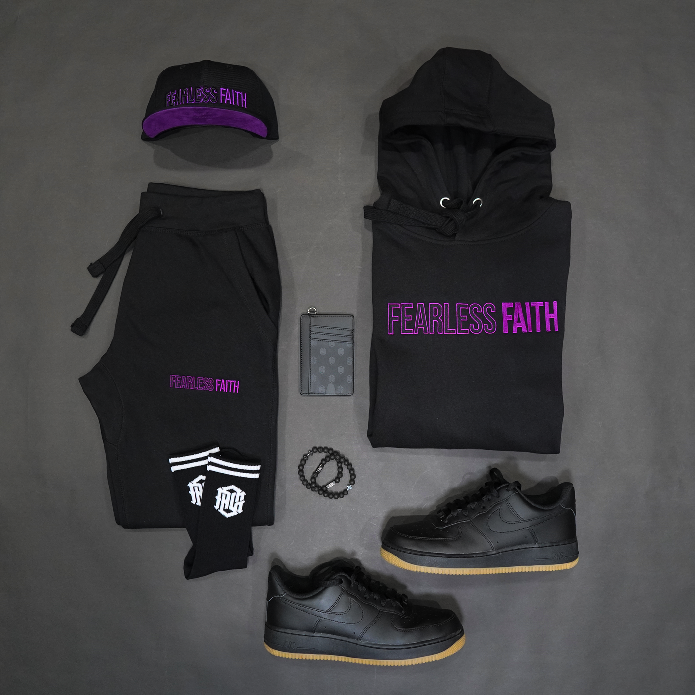 Fearless Faith Hoodie - Black + Purple Edition