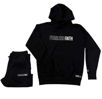 Fearless Faith Black Hoodie - Embroidered