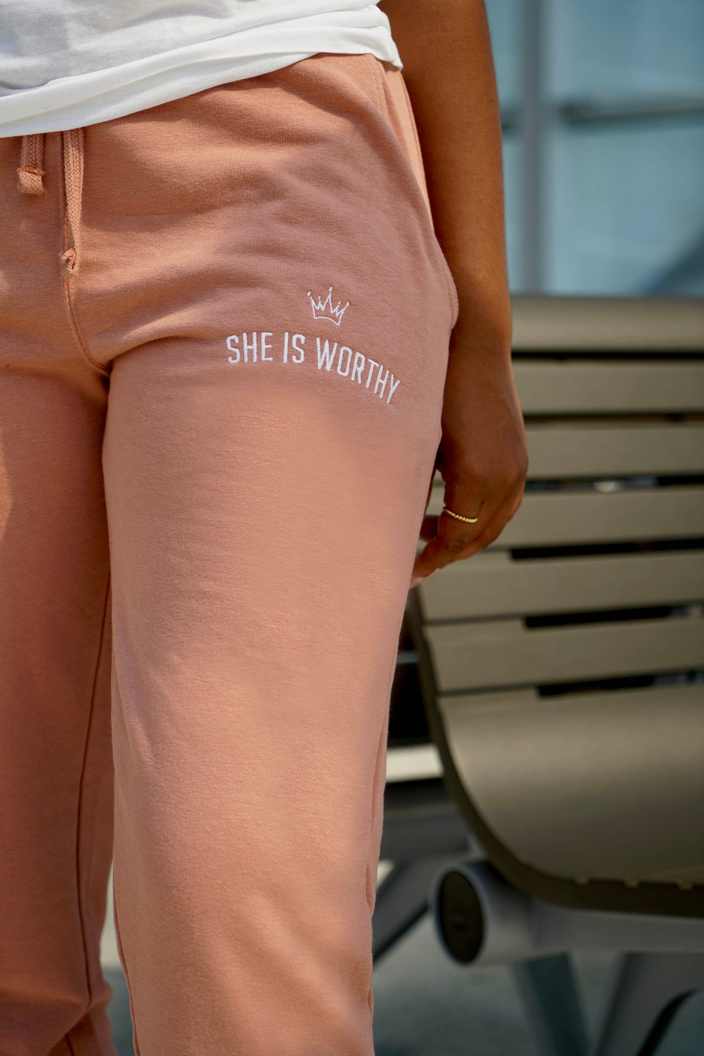 she is worthy joggers proverbs 31 by army of god attire christian clothing