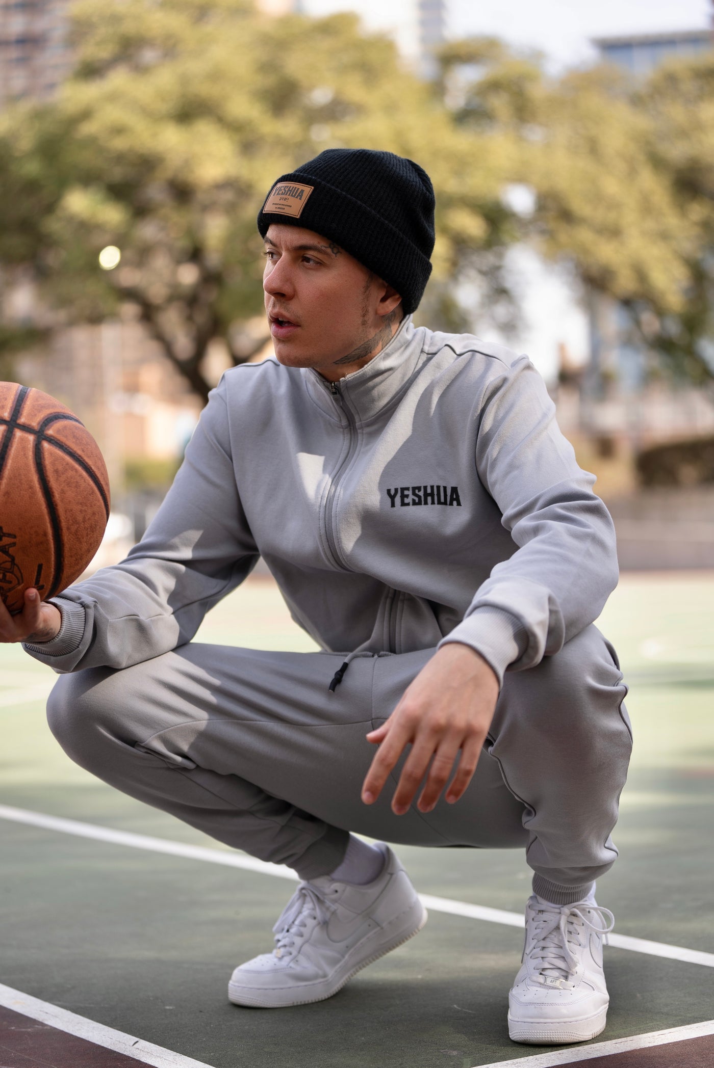 Yeshua Tracksuit Jacket - Smoke Grey