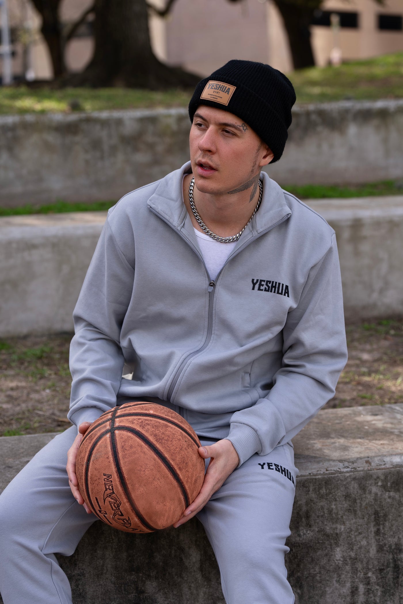 Yeshua Tracksuit Jacket - Smoke Grey