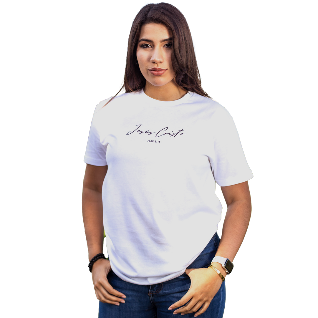 Jesús Cristo Crew Tee - White
